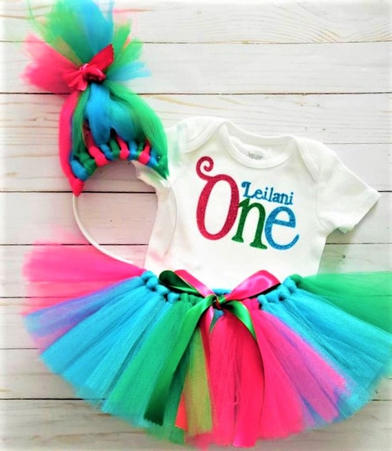 trolls 1st birthday outfit