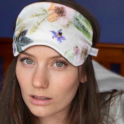 Hibiscus Eye Mask Silk Sleep Mask Organic Eye Mask Gift for Etsy