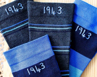 80th Birthday Personalised Socks Gift, 1943 Birth Year Gift