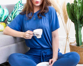 Personalised Women's Bamboo Pajamas or Loungewear Gift For Her