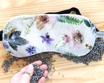 Mascarilla para ojos con lavanda seca, antifaz de aromaterapia