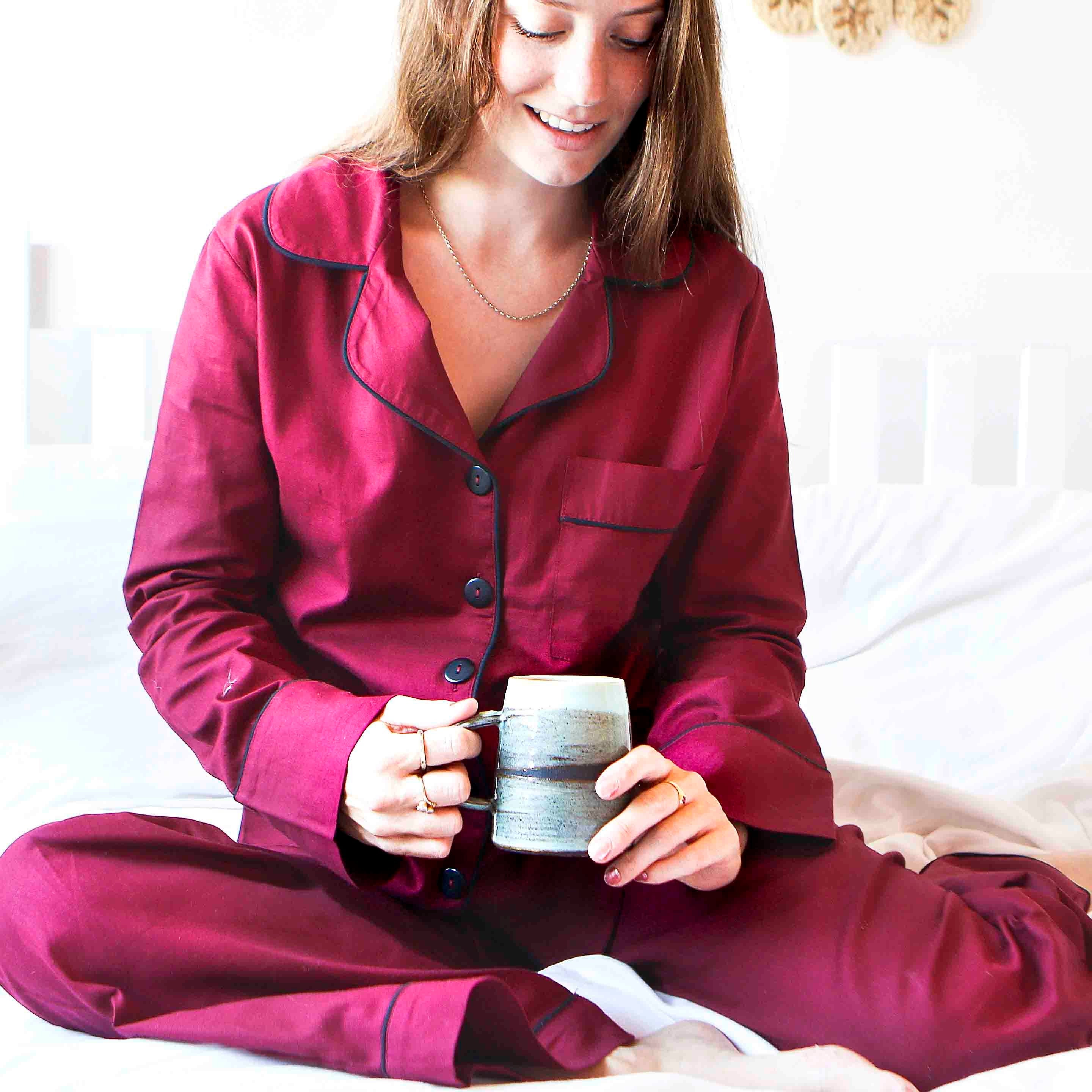 Personalised red pyjamas sale