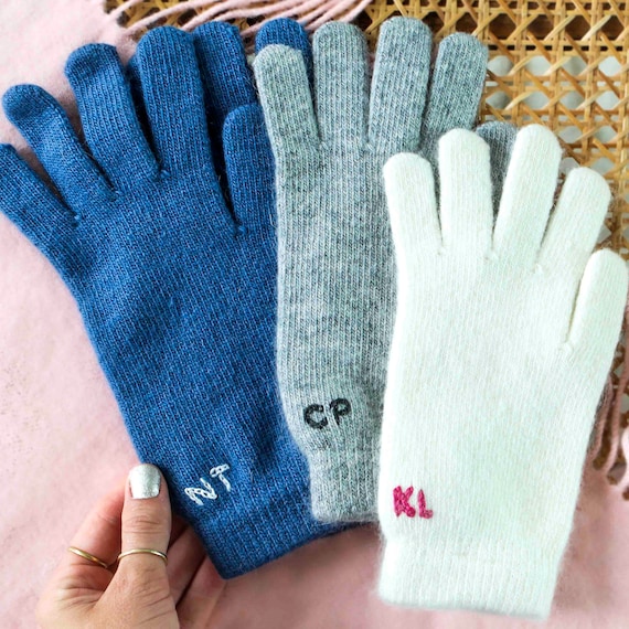 Personalised Cashmere Wool Gloves Gift