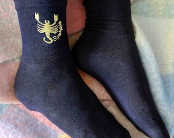 Scorpio Bamboo Socks, Zodiac Sign Scorpio Gift