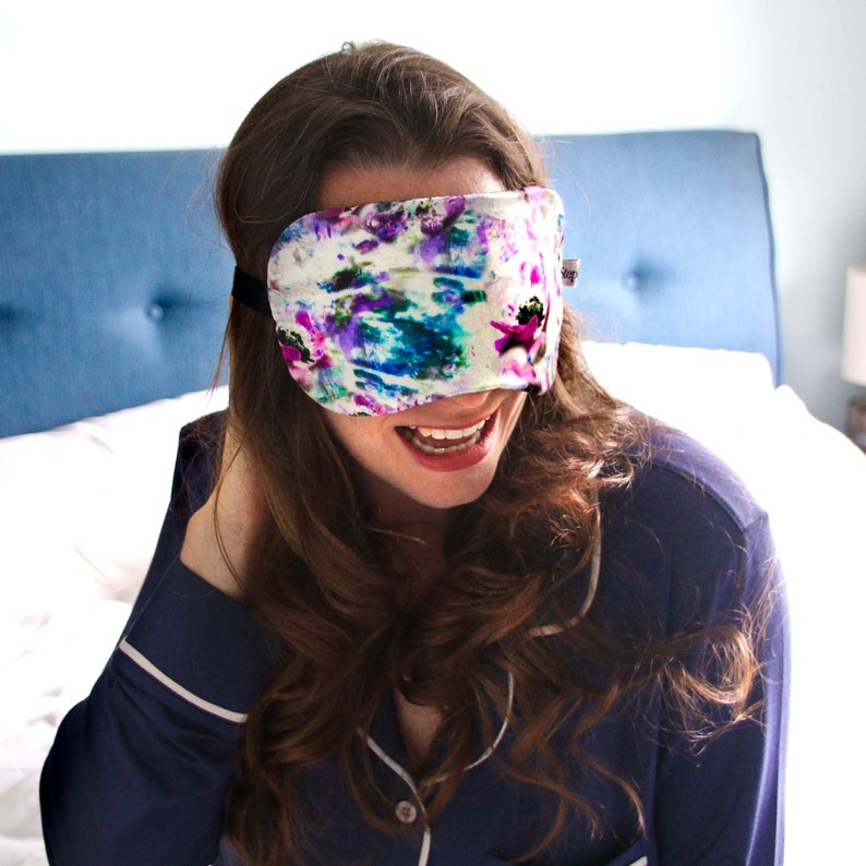 Silk Blindfold Eye Mask, Floral Luxury Birthday Gift image 8