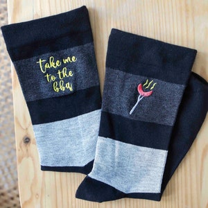Men&#39;s Fun BBQ Bamboo Socks Birthday Gift