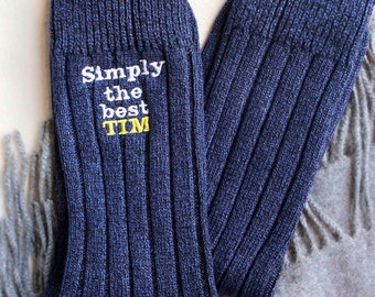 Simply the Best Mens Personalised Warm Bamboo Socks