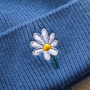 Birthday Flower Cashmere Beanie Hat image 7