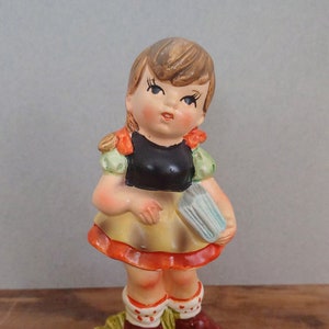 女の子の陶器フィギュア GIRL 昭和初期モデル Japanese Plaster Little Girl Figurine Vtg Pottery Statue