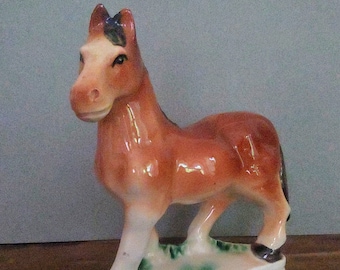 Ceramic Porcelain Stallion Horse Figurine - Midcentury Stallion Collectible - Gift for Horse Lover