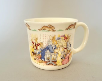Vintage Royal Doulton "Bunnykins Celebrate your Christening" Bone China Cup - Keepsake Baby Gift