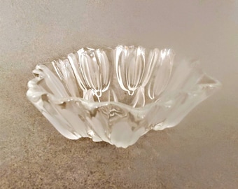 Vintage Mikasa Crystal Tulip Bowl - Lead Crystal Satin Bowl