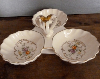 Ceramic Porcelain Relish Tray - Vintage Candy Dish - Japan Divided Platter - Vintage Serving Dish