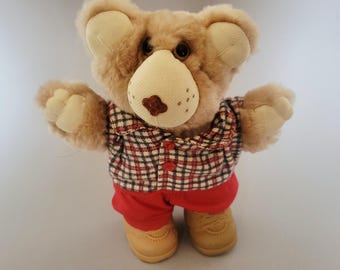 Vintage Mini Furskins Boone Bear - Xavier Roberts Collectible - Retro Plush Bear