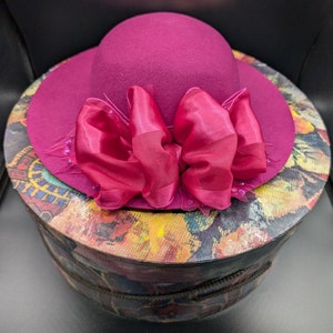Wide Brim Hat Hot Pink - Etsy display picture 2