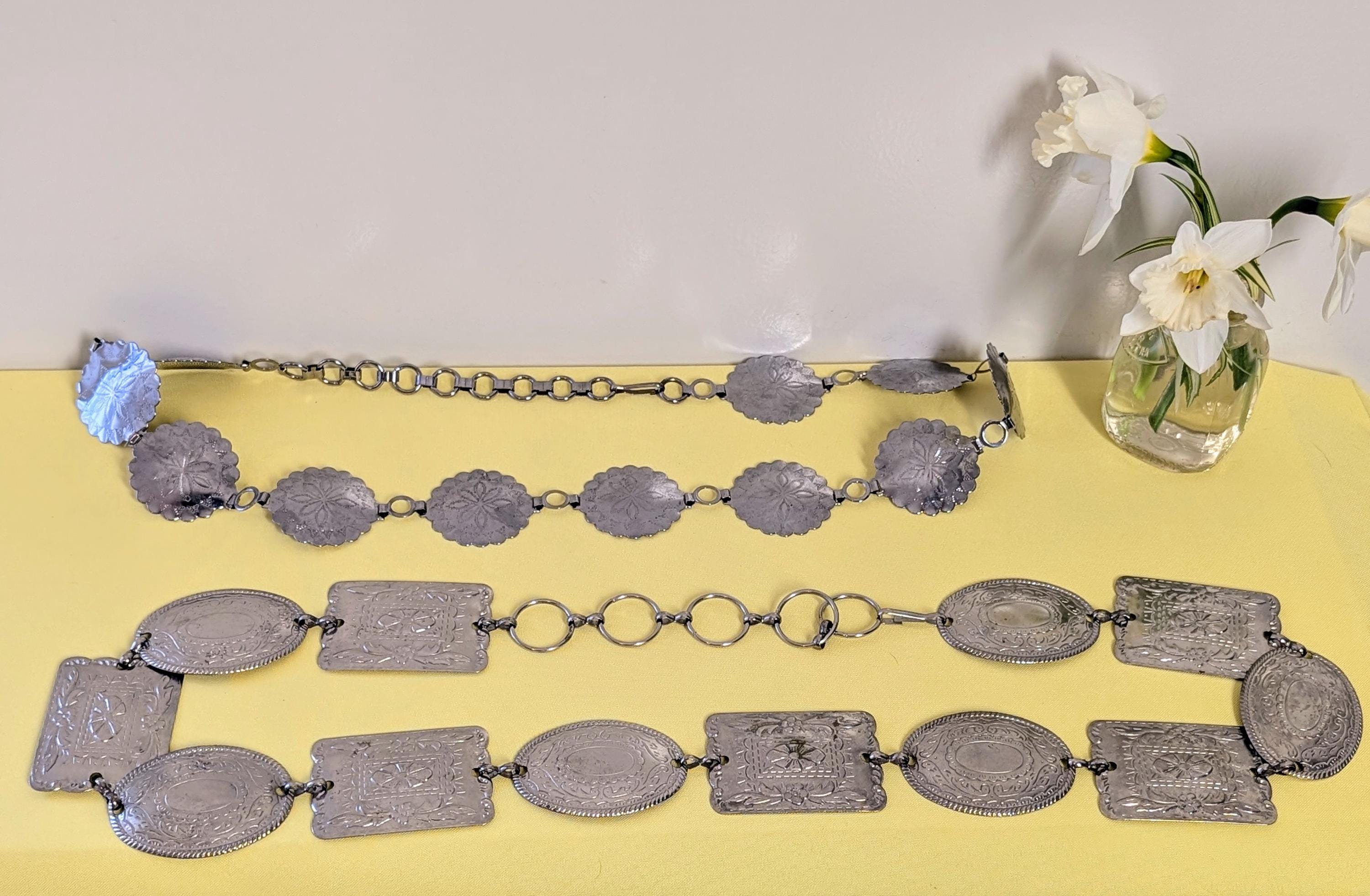 Silver Medallion Belt - Etsy