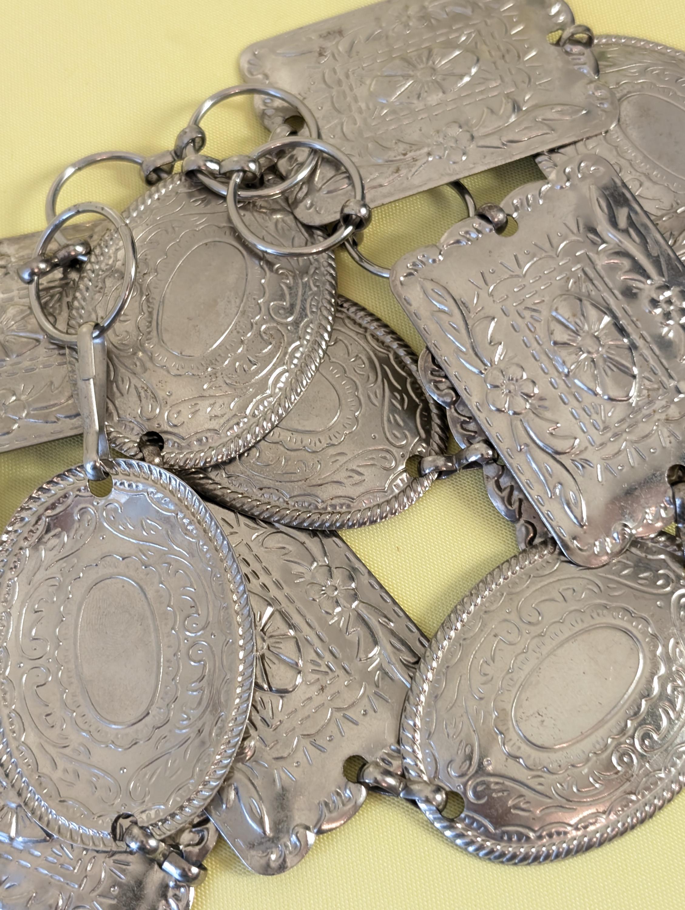 Vintage Silver Coin Chain Belt Disc Medallion Boho Festival Statement One Size Boho Coin Silver Belt - Etsy main image 3