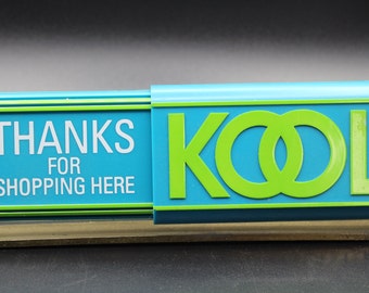 Vintage Kool Cigarettes Advertising Sign | NOS Store Display with Clock |  “Thanks for Shopping Here”