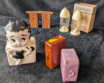 Fun and Whimsical Vintage Salt and Pepper Shakers | Betty Boop, Outhouses, Suitcases & More