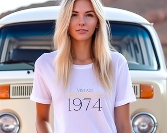 Classic 1974 Shirt, 50th Milestone Birthday T-Shirt, Vintage 50th Birthday Gift, Unisex Shirt, Gift for Him, Gift for Her
