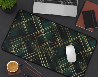 Green Desk Mat, Green Desk Pad, Desk Accessory, Elegant Green Desk Mat, Gaming Mouse Pad, Green Mouse Mat, Extra Large Green Desk Mat