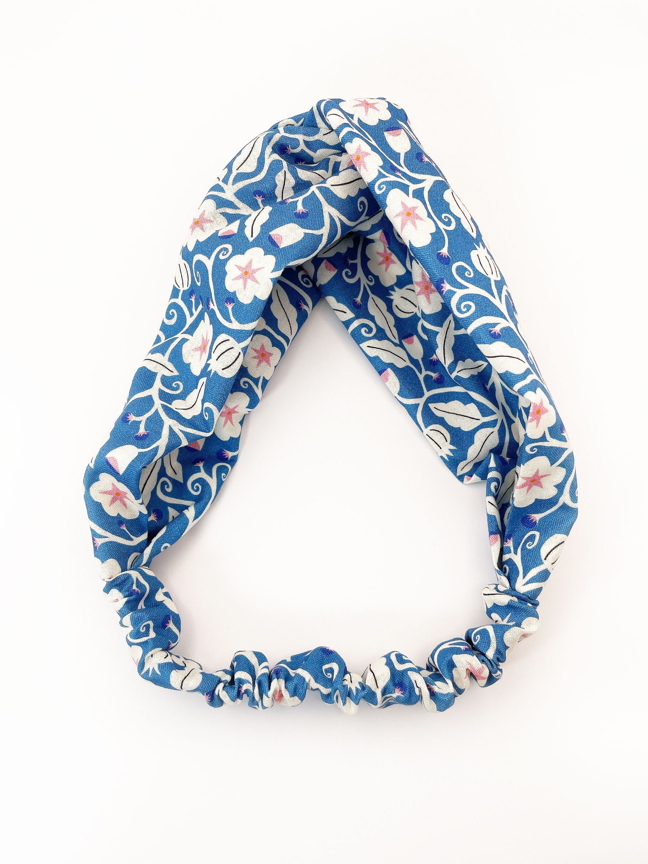 Floral + Solid Blue Twist Headbands Handmade NEW Amazon.com : AIBFRID 7 PCS Fashion Headbands for Women  main image 2