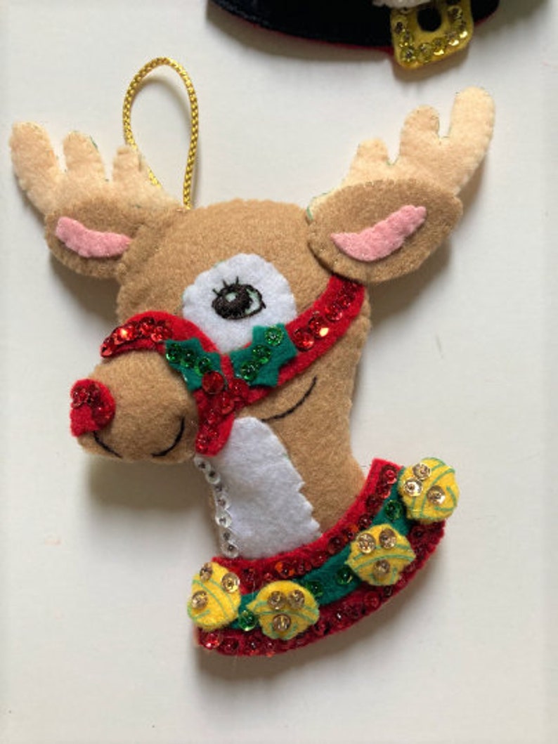 Vintage Felt Christmas Ornaments 