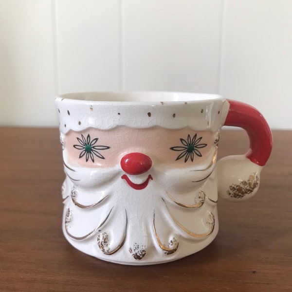 Holt Howard Starry Eyed Santa Atomic Eyes Vintage Santa mug 1960 EUC