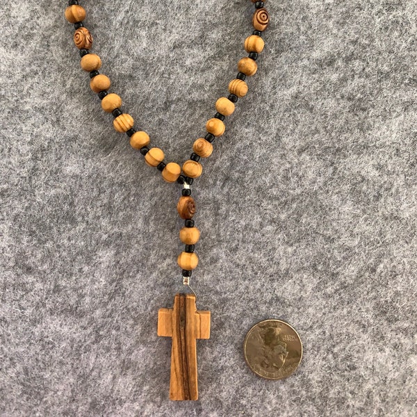 Protestant Prayer beads, Anglican ,Christian, Methodist, Lutheran, Episcopal prayer beads for men,boys, teen,olive wood cross from Holy Land