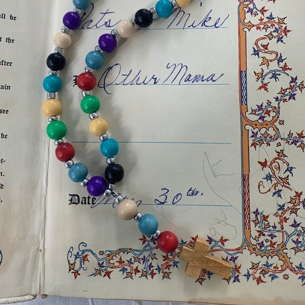 Prayer Beads for Children, Protestant ,Anglican, Christian prayer beads, Wooden prayer beads, Children Prayers, Teach your child to pray