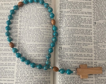 Protestant Prayer beads, Anglican Prayer beads, Christian, Methodist, Lutheran, Episcopal, prayer bead for men & women. Holy Land olive wood