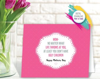 Descarga digital imprimible de la tarjeta del Día de las Madres