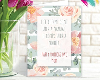 Descarga digital imprimible de la tarjeta del Día de las Madres