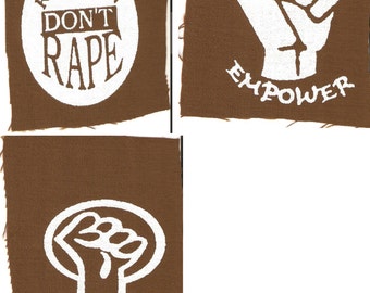 Punk Rock Politics Feminist Anti-Police Anti-Racist Vegetarian / Vegan Patches