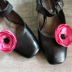 Clips para zapatos rosas Accesorio para zapatos rosas Clips para zapatos con flores rosas Flor rosa para novia Clips para zapatos de dama de honor Flores rosas para zapatos de boda Regalo para ella