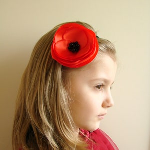 Poppy headband Red flower headband Girls Poppy headband Poppy wedding hairpiece Red poppy headpiece Poppy headdress Poppy hair clip image 2