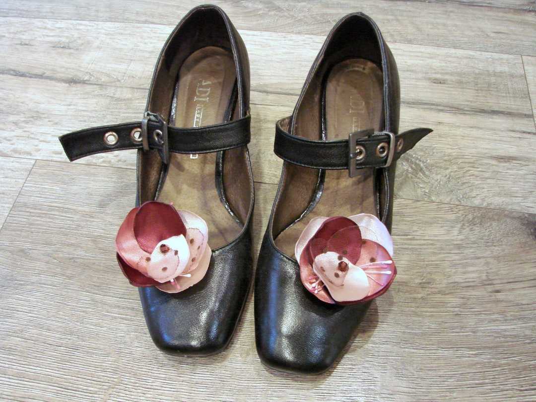 Blush Mauve Burgundy Shoe Flowers Wine Red Mauve Shoe Clips Blush Shoe