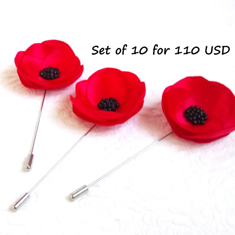 Poppy Lapel Pin - Etsy