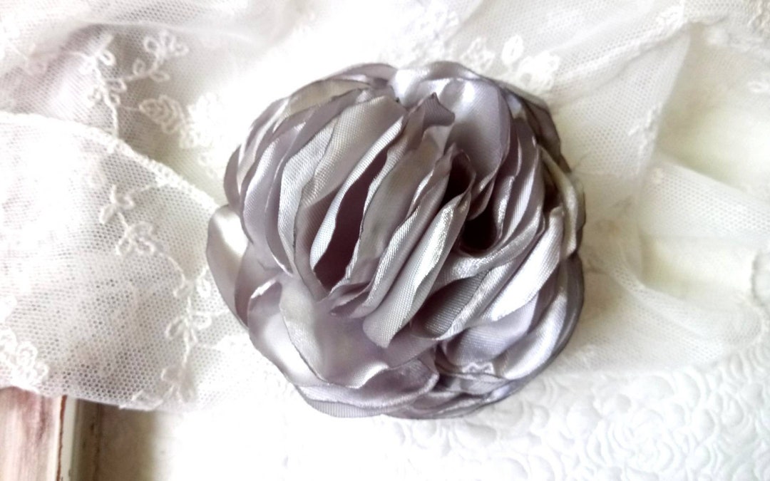 Broche Fleur Ronde En Argent Sterling - Bijou Vintage - Occasion, Portée