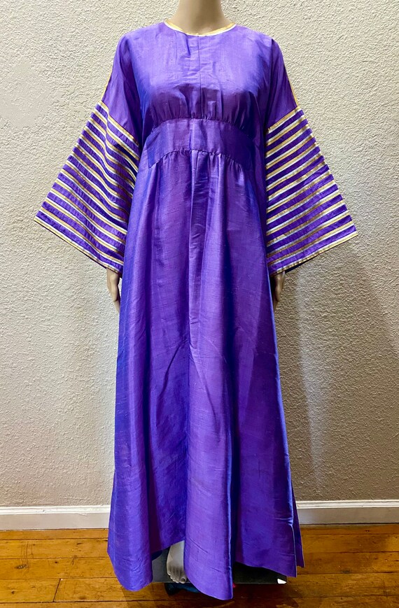 Goddess Isis OOAK Handwoven Purple Shantung Silk G