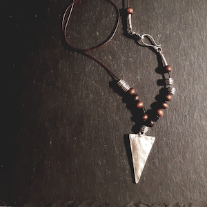 Women&#39;s Leather Necklace  , Statement Necklace , Boho Jewelry , Pendant Necklace
