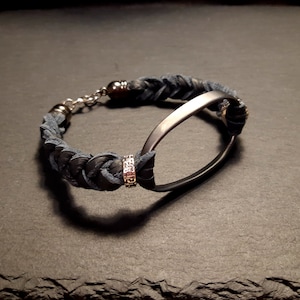 Women&#39;s Black Leather Anklet, Anklet for Women, Foot Jewelry, Leather Anklet Bracelet, Summer Jewelry