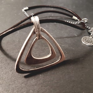 Women&#39;s Leather Necklace  , Statement Necklace , Boho Jewelry , Pendant Necklace