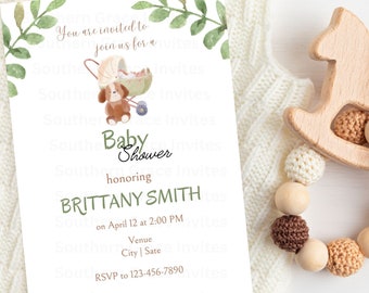 Baby Shower Invitation Template | Neutral Baby Shower | Instant Download | Baby Shower Template | Unisex Baby Shower | Printable Invitation