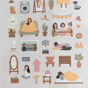 Suatelier Sonia themastickers voor thuisvlog, reisstickers, knutselspullen, scrapbookingbenodigdheden