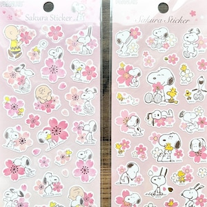 Peanuts Snoopy Sakura Cherry Blossom zegelstickers, knutselbenodigdheden, scrapbookingbenodigdheden, planner