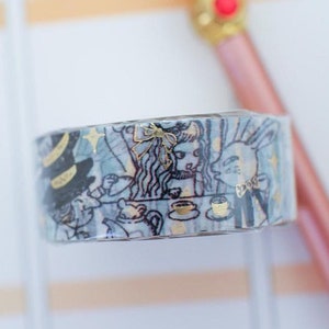 Shinzi Katoh Alice im Wunderland Lustiges Tea Party Hologold Washi Tape/Masking Tape/Planer/Journal