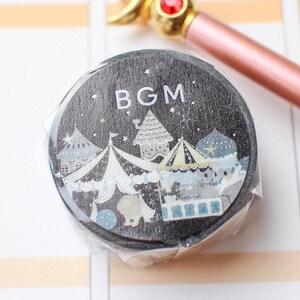 BGM Holo Silver Foil Midnight Amusement Park washi-tape/afplaktape/planner/dagboek