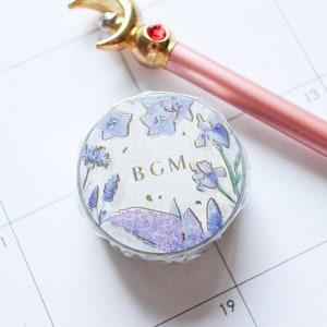 Taśma washi BGM Gold Foil Garden Lavender/taśma maskująca/planer/dziennik