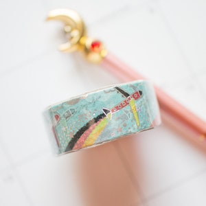 Shinzi Katoh voo viagem holograma prata washi tape/fita adesiva/planejador/diário